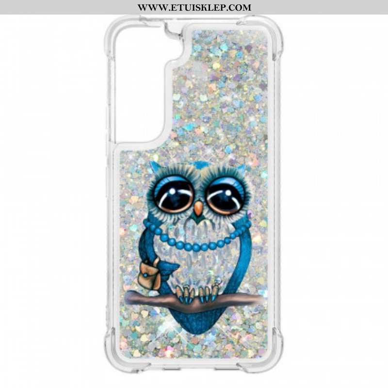 Etui do Samsung Galaxy S22 5G Cekiny Panna Sowa